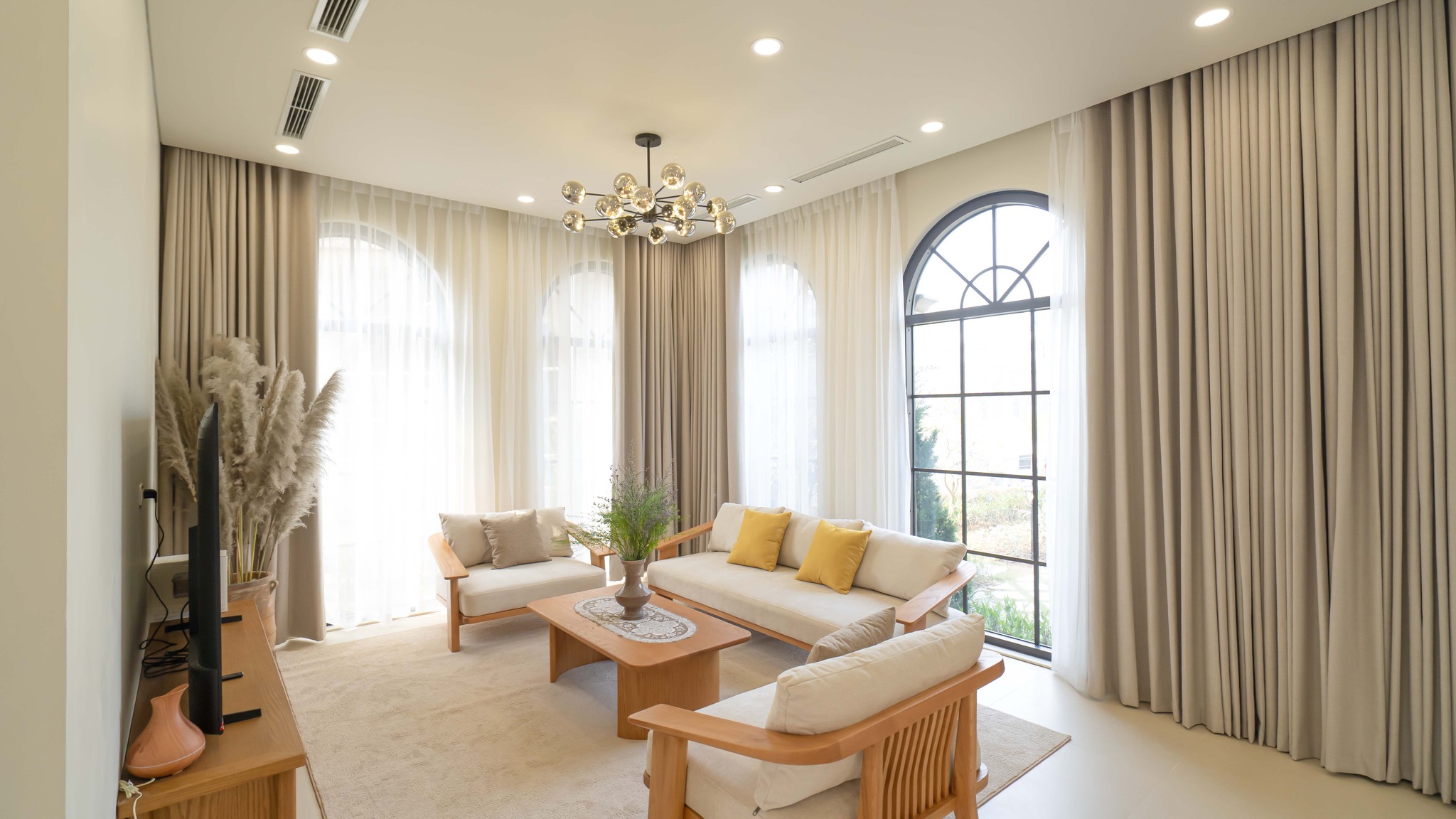 Phòng khách nhà mẫu dasong village