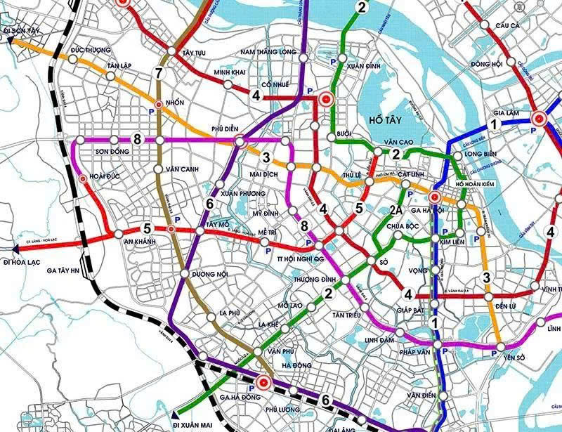 tuyến metro số 5 văn cao hoà lạc